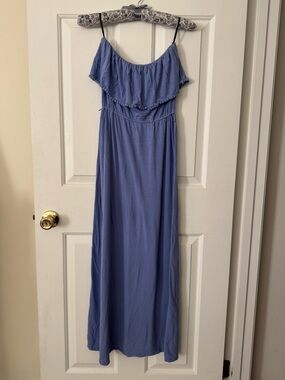 Off-Shoulder Maxi Dress - Periwinkle Size S